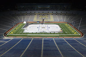 The rink at Michigan Stadium is shown at night on Thursday, Dec. 2, 2010. (Scott R. Galvin/Michigan Athletics)