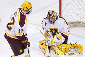 16 Mar 12:  The Minnesota Golden Gophers play against the North Dakota Fighting Sioux in the second WCHA Final Five semifinal game at Xcel Energy Center in St. Paul, MN. (Jim Rosvold)