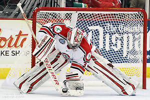 9 Nov 12:  Brady Hjelle (OSU - 34)  Ohio State opens at home against the University of Alaska-Fairbanks at Value City Arena in Columbus, OH.  The Buckeyes beat the Nanooks in a shootout 2-1. (©Rachel Lewis)