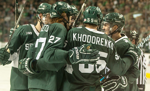 16 November 26 Michigan State University and University of North Dakota meet in a non conference contest at Ralph Engelstad Arena (Bradley K. Olson)