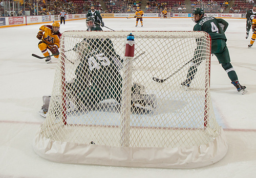 4 Nov 17:  The University of Minnesota Golden Gophers host the Michigan State University Spartans in a B1G matchup at 3M Arena at Mariucci in Minneapolis, MN. (Jim Rosvold/University of Minnesota)
