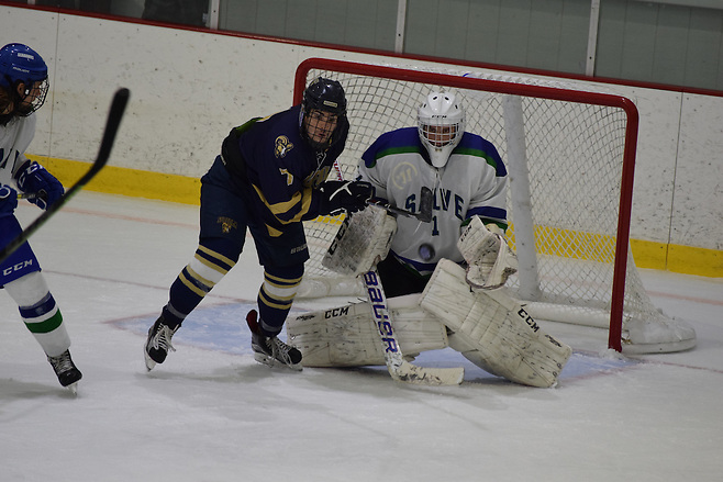 Salve Regina goaltender Blake Wojtala has the Seahawks focused on a good start in conference play (Ed Habershaw)