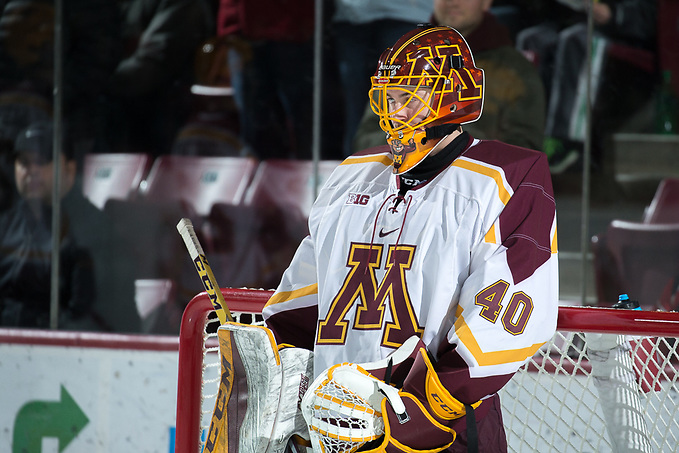 26 Jan 18: The University of Minnesota Golden Gophers host the University of Notre Dame Fighting Irish in a B1G matchup at 3M Arena at Mariucci in Minneapolis, MN. (Jim Rosvold/USCHO.com)