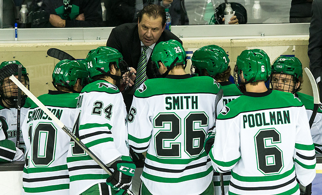 Head Coach: Brad Berry 2017 Nov. 11 The University of North Dakota hosts Miami of Ohio in a NCHC matchup at the Ralph Engelstad Arena in Grand Forks, ND (Bradley K. Olson)