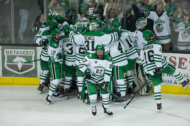 2018 November 3 The University of North Dakota hosts the Wisconsin Badgers in a non conference matchup at the Ralph Engelstad Arena in Grand Forks, ND (Bradley K. Olson)