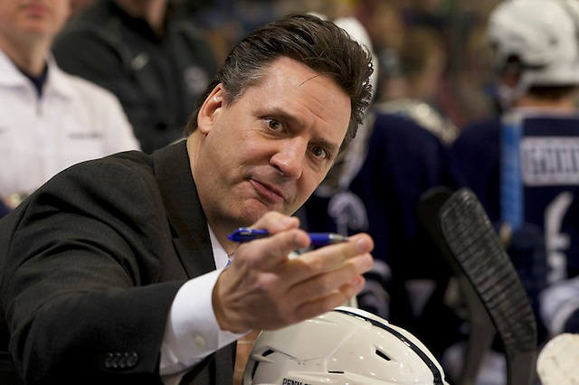 28 Feb 14: Guy Gadowski (Penn State - Head Coach). The University of Minnesota Golden Gophers host the Penn State Nittany Lions in a B1G Conference matchup at Mariucci Arena in Minneapolis, MN (Jim Rosvold)