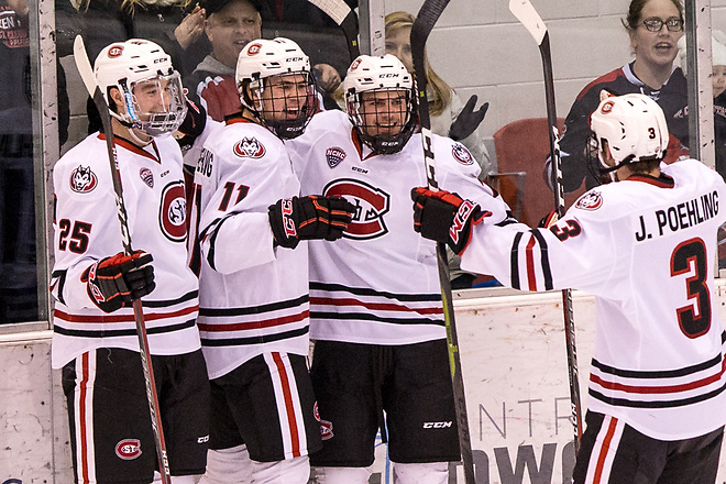 2019 January 18 St. Cloud State University hosts Western Michigan in a NCHC contest at the Herb Brooks National Hockey Center (Bradley K. Olson)