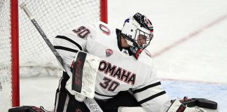 Colorado College beat Omaha 6-3 Saturday night at Baxter Arena. (Photo by Michelle Bishop) (Michelle Bishop)