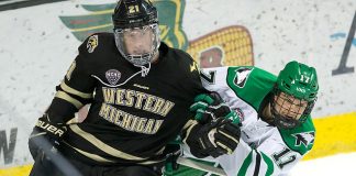 2018 November 17 The University of North Dakota hosts Western Michigan in a NCHC matchup at the Ralph Engelstad Arena in Grand Forks, ND (Bradley K. Olson)