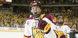 6 Oct 17: Mikey Anderson (Minnesota Duluth - 3). The University of Minnesota Duluth Bulldogs host the University of Minnesota Golden Gophers in the 2017 Icebreaker Tournament at Amsoil Arena in Duluth, MN. (Jim Rosvold/USCHO.com)