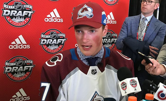 Massachusetts recruit Cale Makar was the fourth overall pick in the 2017 NHL Draft, going to Colorado. (College Hockey Inc.)