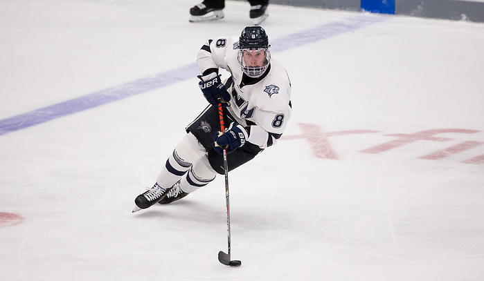 DURHAM, NH - NOVEMBER 1: Max Gildon #8 of the New Hampshire Wildcats. The Boston College Eagles visit the New Hampshire Wildcats during NCAA men's hockey at the Whittemore Center on November 1, 2019 in Durham, New Hampshire. The Wildcats won 1-0 in overtime. (Photo by Rich Gagnon/USCHO) (Rich Gagnon)