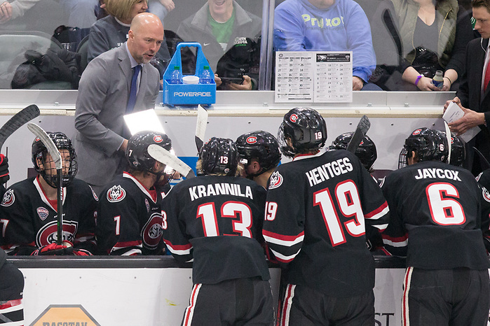 2019 November 22 St. Cloud State University and University North Dakota meet in NCHC conference game at the Ralph Engelstad Arena Grand Forks, ND (Bradley K. Olson)