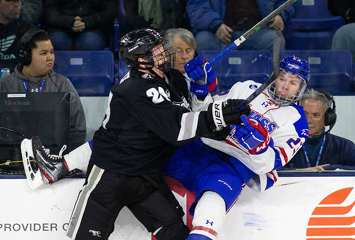 LOWELL, MA - DECEMBER 7: NCAA men's hockey at the Tsongas Center between the UMass-Lowell River Hawks and the Providence College Friars on December 7, 2019 in Lowell, Massachusetts. (Photo by Rich Gagnon/UMass-Lowell Athletics) (Rich Gagnon)