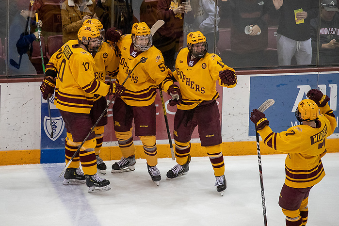 8 Mar 20: The University of Minnesota Golden Gopher host the University of Norte Dame Fighting Irish in the quarterfinal round of the 2020 B1G Tournament at 3M Arena at Mariucci in Minneapolis, MN. (Jim Rosvold)