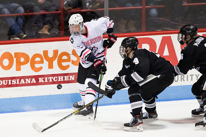BOSTON, MA - JANUARY 31: Tyler Madden #9 of the Northeastern. The Providence College Friars visit the Northeastern Huskies during NCAA men's hockey at Matthews Arena on January 31, 2020 in Boston, Massachusetts. (Photo by Rich Gagnon/USCHO) (Rich Gagnon)